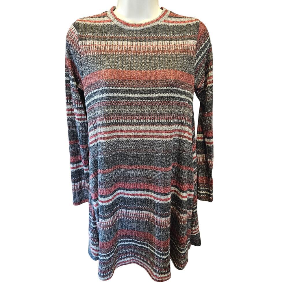 NWT neely size XS (oversized) striped southern shift pocket dress stretch casual